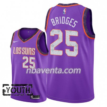 Camiseta Niños Phoenix Suns Mikal Bridges 25 2018-19 Nike City Edition Violeta Swingman